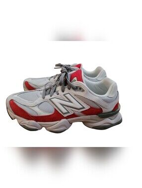 New Balance White Red 9060 Sneakers